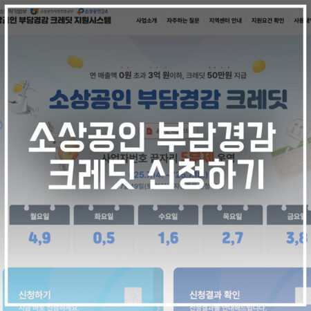 소상공인 부담경감 크레딧 신청하기